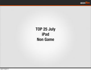 TOP 25 July
                      iPad
                    Non Game
jeudi 16 août 12
 