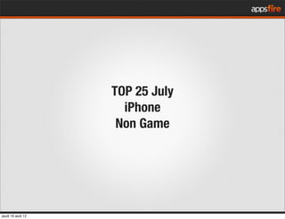 TOP 25 July
                     iPhone
                    Non Game
jeudi 16 août 12
 