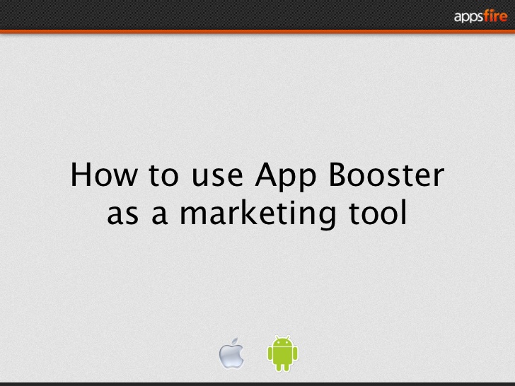 How to use App Booster as a marketing tool