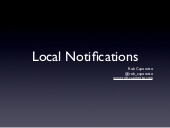 Local Notifications @ Melbourne Coc...